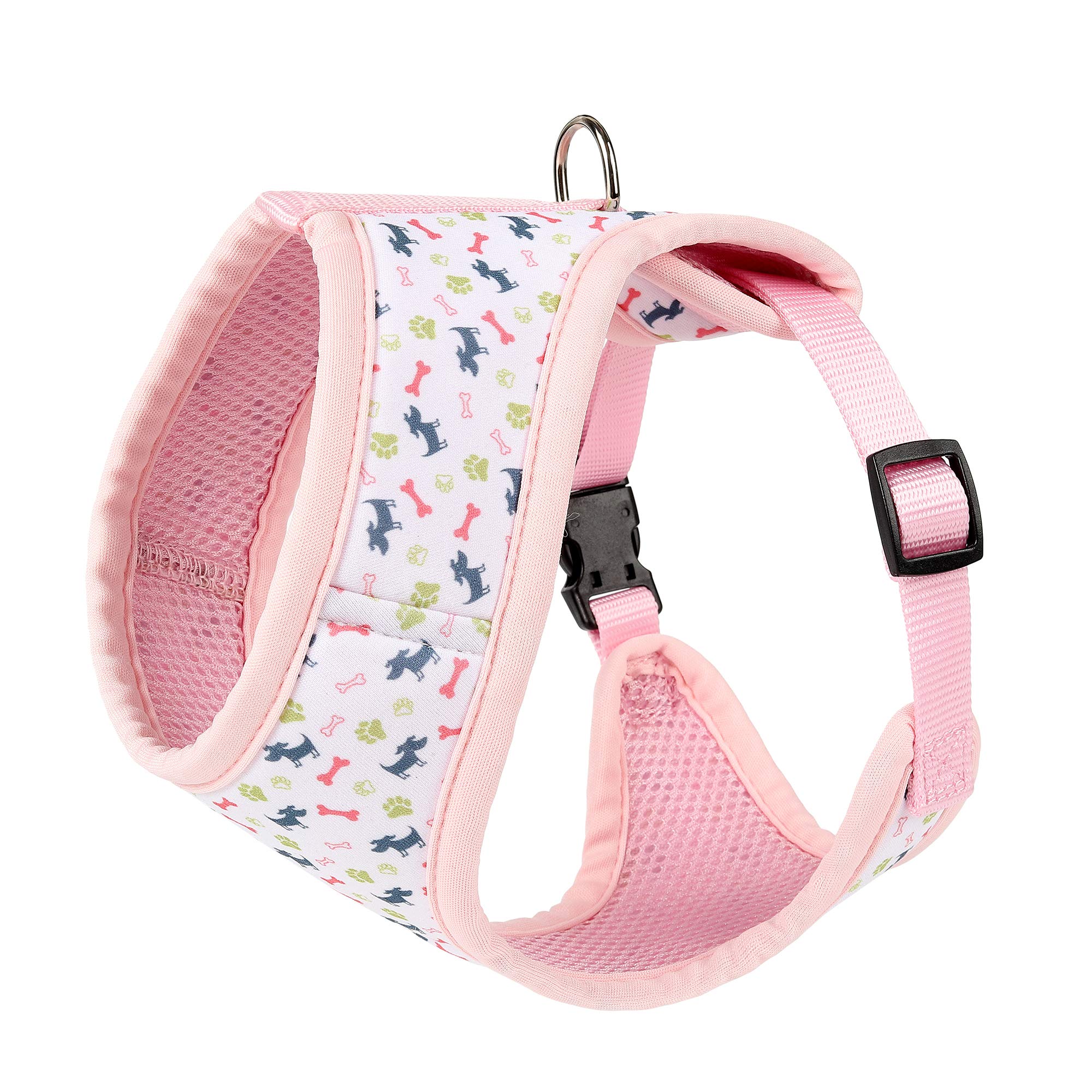 Mile High Life | Easy Get on Air Mesh Vest Harness | Spring Floral Collection | Adjustable Easy Closures Both Neck and Chest |20 lbs Small Dogs & Cats