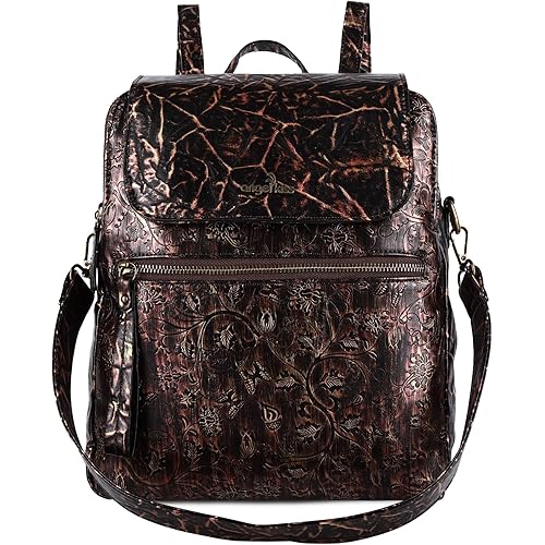 Angel Kiss Backpack Purse for Women Casual Fashion Vegan Leather Shoulder Bag Ladies Zipper Magnetic Flap Backpack