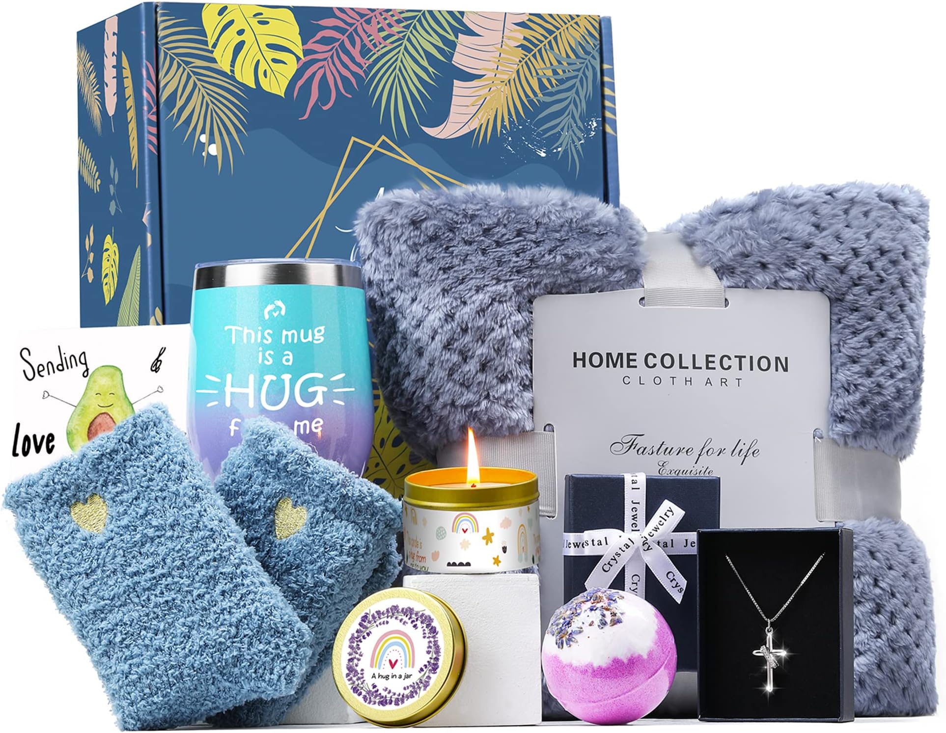 Yolidas Gifts for Women, Care Package for Women, Wife, Girlfriend, Sister, Her, Birthday Gifts for Women, Christmas, Valentine's Day Gift Basket for Women, Spa Gift Basket Set Gifts for Women