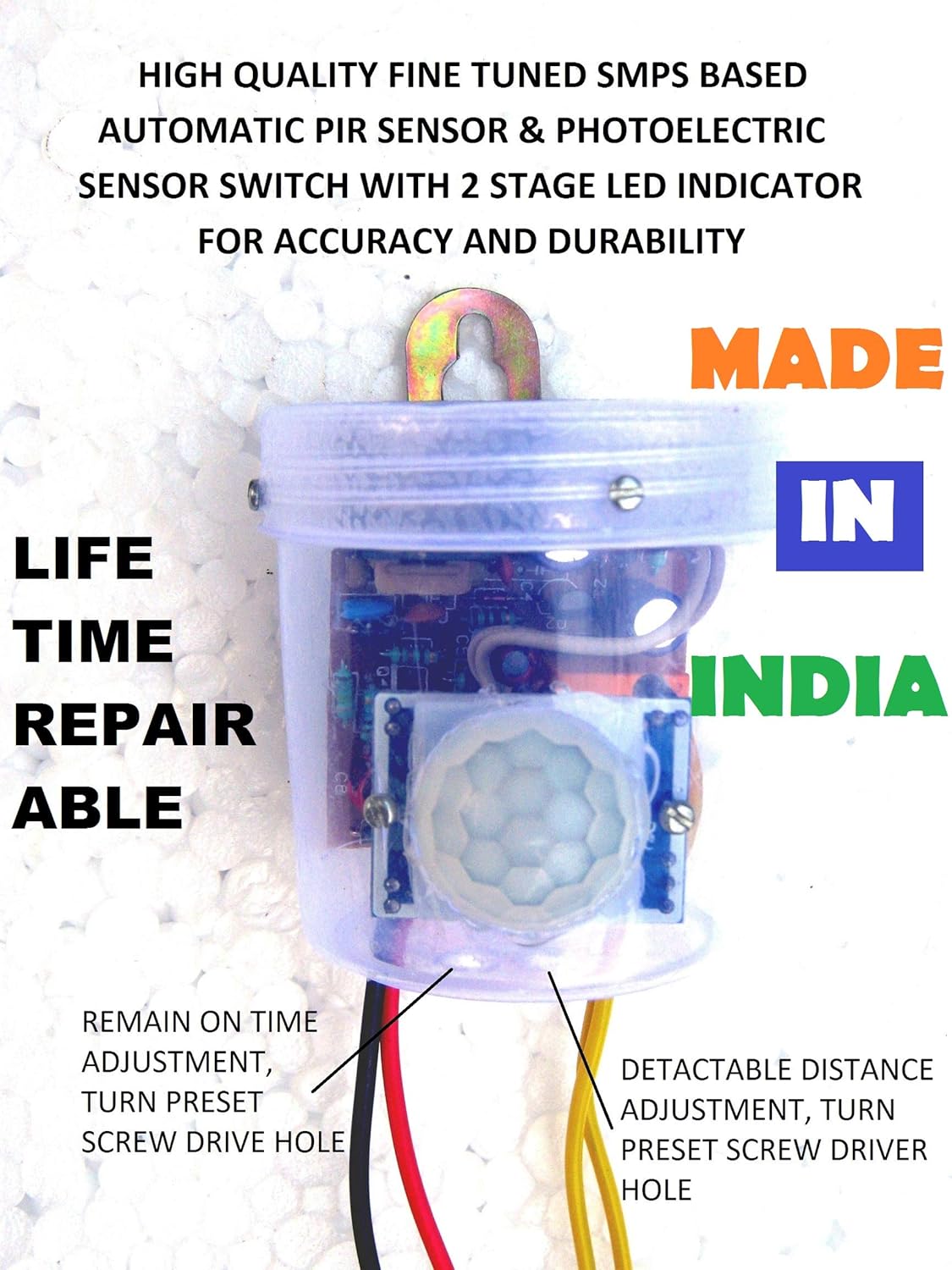 Cyberspectrum HCSR501 220vAC PIR Human MOTION SENSOR Fast Switching