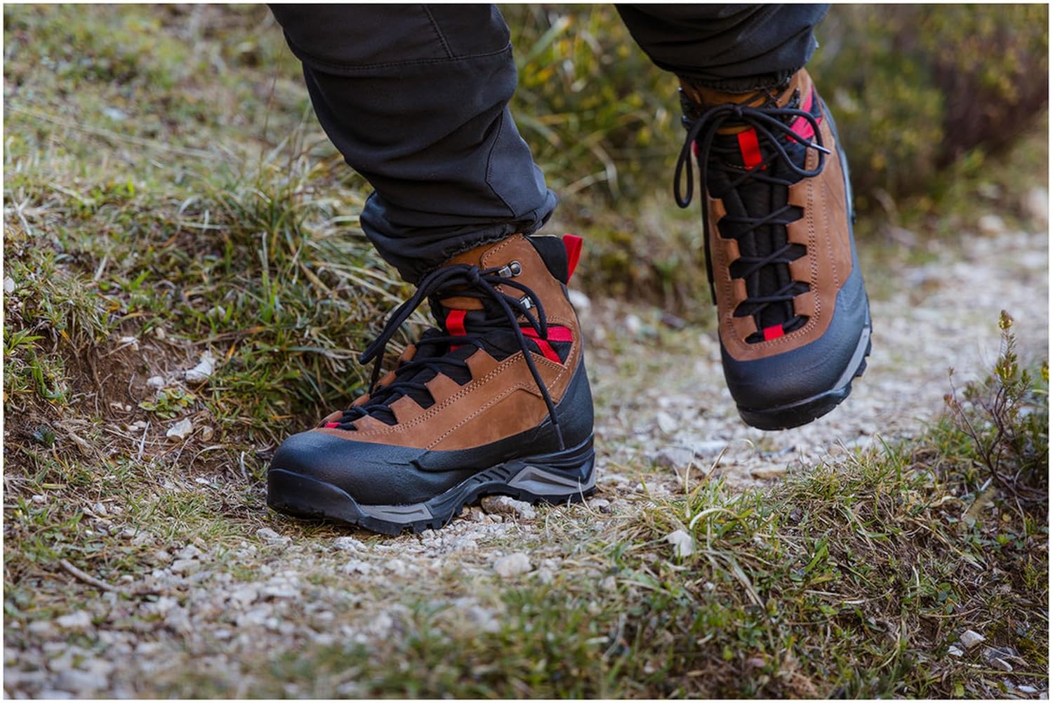 Alpina CARABINER Mountaineering Hiking Boot | 8 inch Waterproof Trekking & Climbing Shoes | Sympatex Breathable Membrane | VCP Variable Fit | Neoprene Collar | All Weather Grip from Vibram | Made in Europe