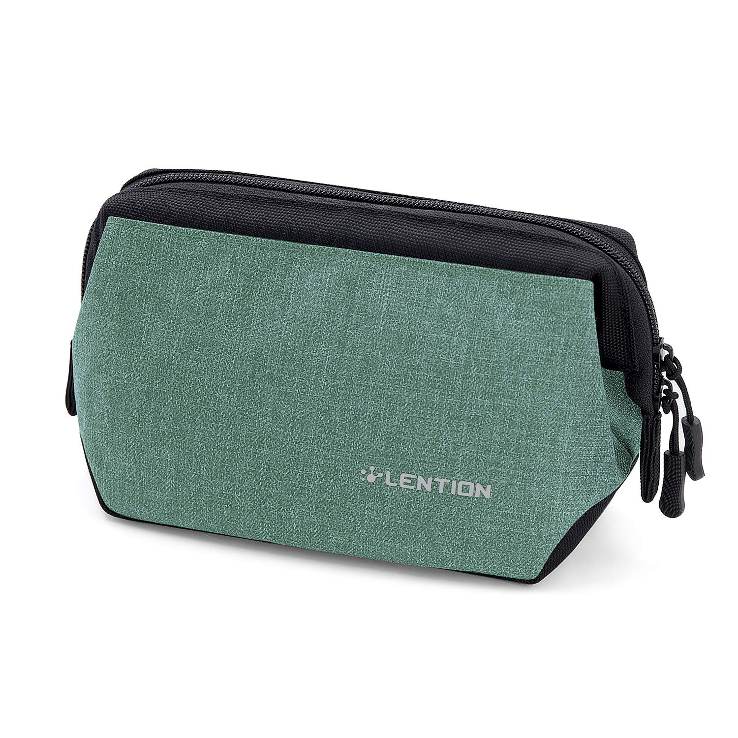 LENTION Compact Carrying Accessories Pouch for Cable, Universal Electronic Gadget Sleeve Case for Laptop/Tablet Power Adapter, MacBook Air/Pro Charger, Wireless Mouse, Phone, Pencil and More (Green)