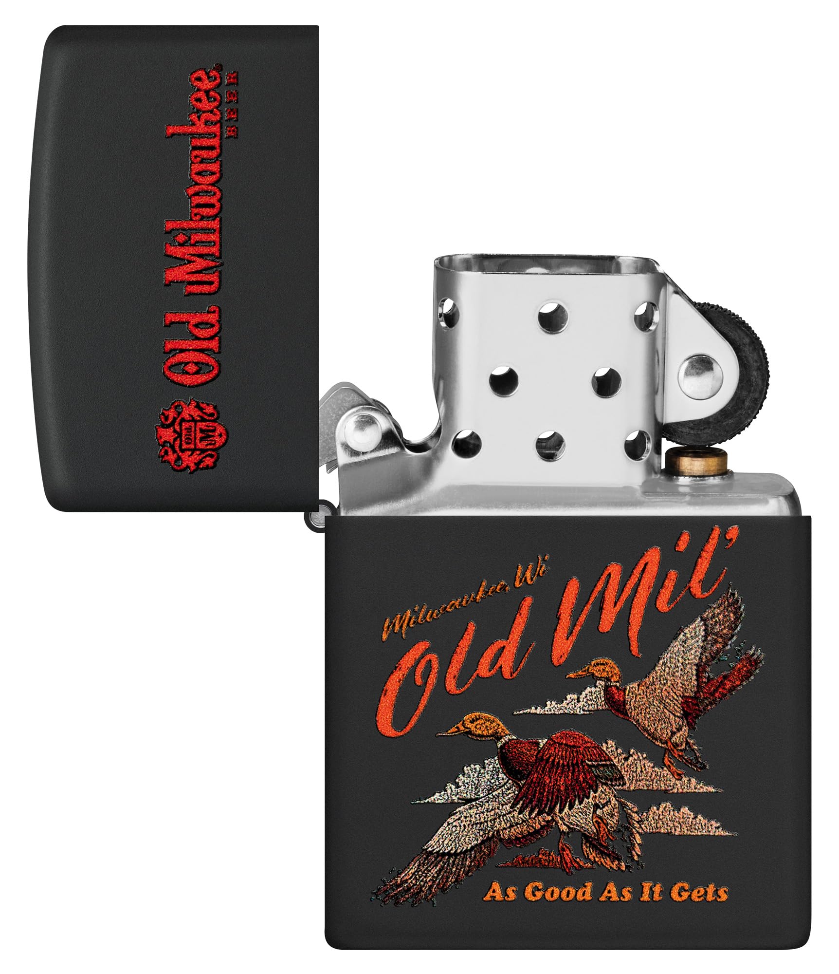 Amazon.com: Zippo Old Milwaukee Duck Hunt Design Black Matte