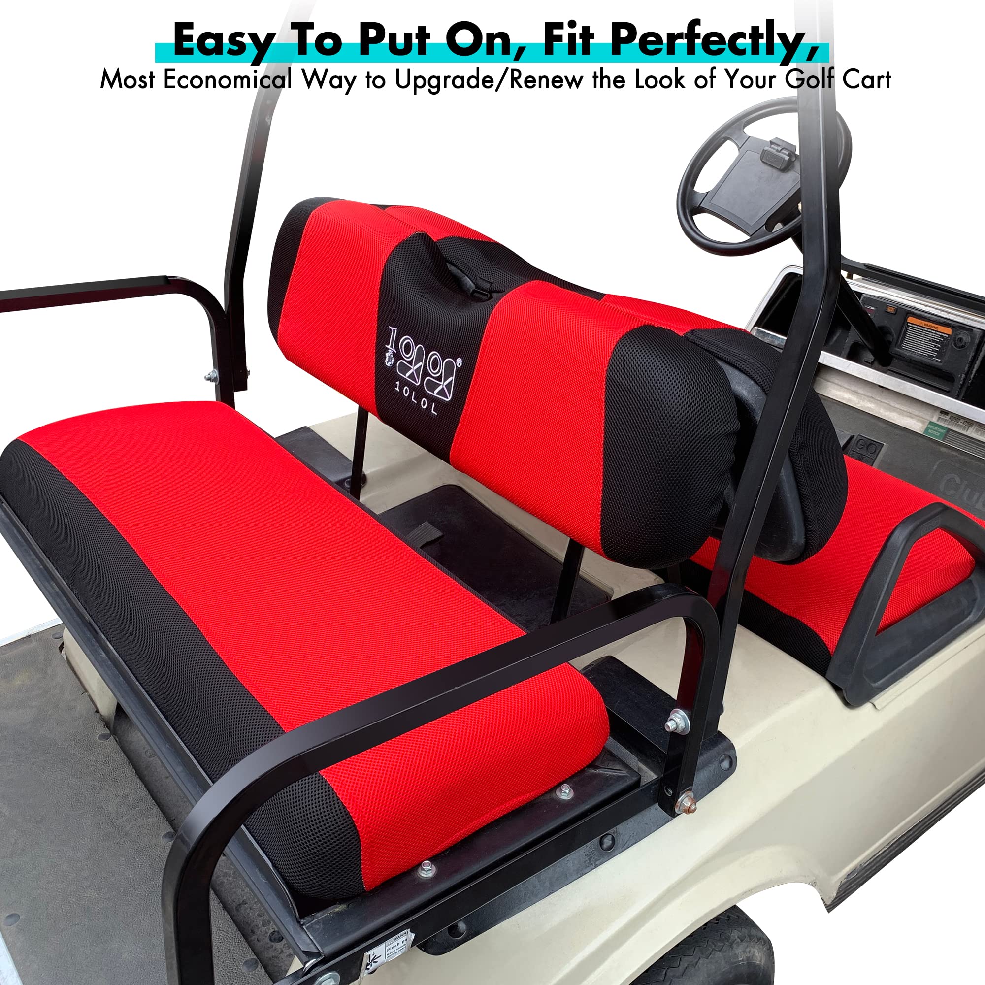 Amazon.com: 10L0L Golf Cart Front and Rear Seat Cover Set for EZGO
