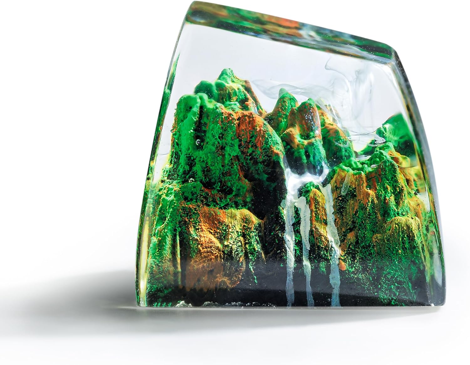 Mountain Waterfall - Artisan Keycap R1 SA Profile 1U ESC, Custom Resin Keycap for Mechanical Keyboard, Cherry MX Switch Compatible, Nature Lover Gift