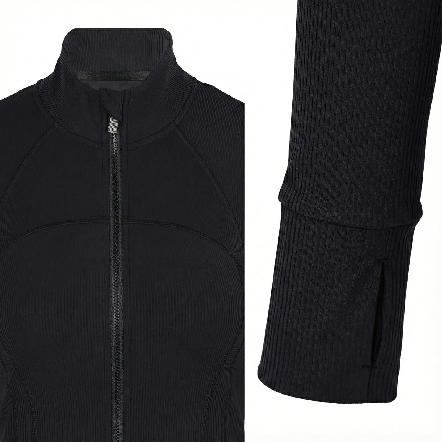 Women’s Yoga Jacket, Slim Fit Lightweight Zip-Up Active Jacket for Workout, Running & Everyday Wear - Image 7