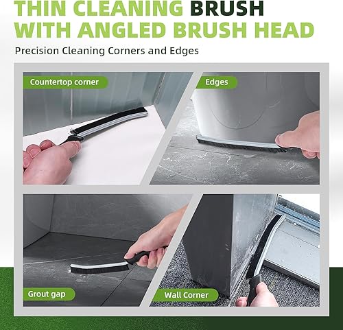 Miniatura 4 de Cepillo de limpieza  Cepillo de limpieza de hendiduras de cerdas duras para espacios reducidos, cepillo de fregado de huecos, cepillo de lechada de
