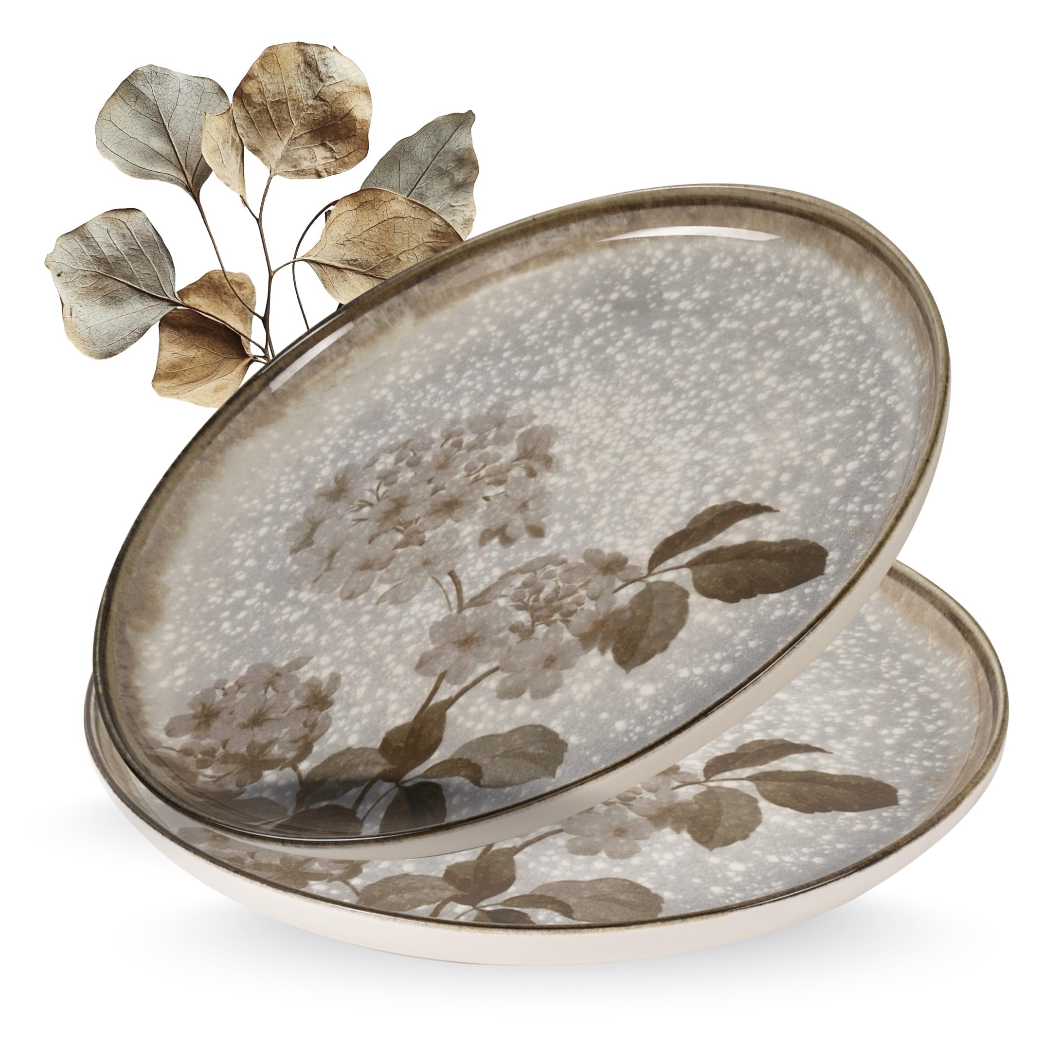 Moritz & Moritz BLOSSOM Servierteller Groß - 2x Porzellan-Teller mit ⌀ 30cm & floralem Design - Perfekt als Servierplatte zum Anrichten von Speisen - Mikrowellen- & Spülmaschinengeeignet