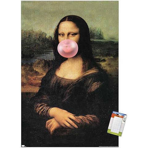 Trends International Reinders - Mona Lisa Bubble Gum Wall Poster, 22.37