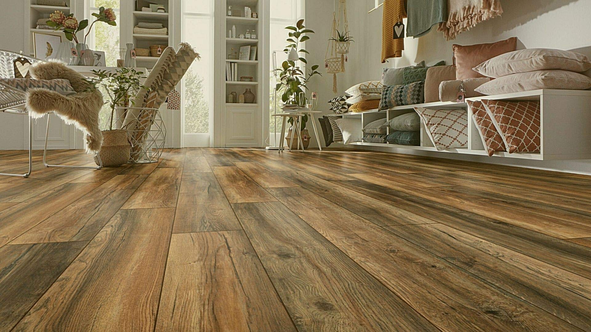 Kronotex Pavimento Laminato AC5/12mm Antiscivolo Flottante, Rovere Rustico Scatola 1,293m²