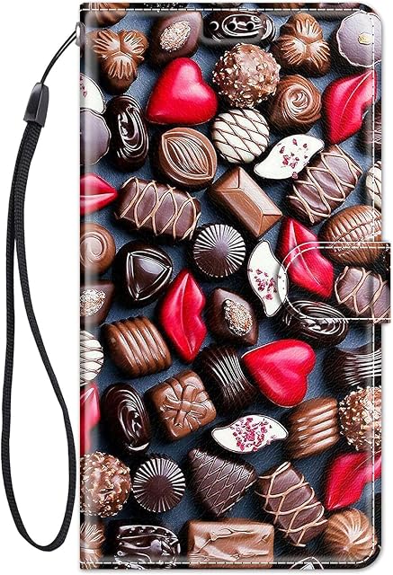 ChoosEU etui do Xiaomi Redmi Note 12 5G, etui z klapką, ze wzorem, skórzane etui ochronne, z klapką, odporne na uderzenia, silikonowe motywy, składane, skórzane etui Redmi Note 12 5G, kolor cukru