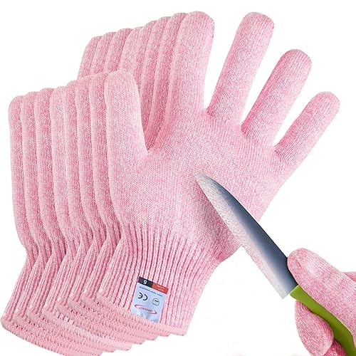 Vista 89 de Guantes de corte, 1 par de guantes resistentes a los cortes de grado alimenticio, guantes resistentes a cortes para cocina, pelado de ostras, Gris
