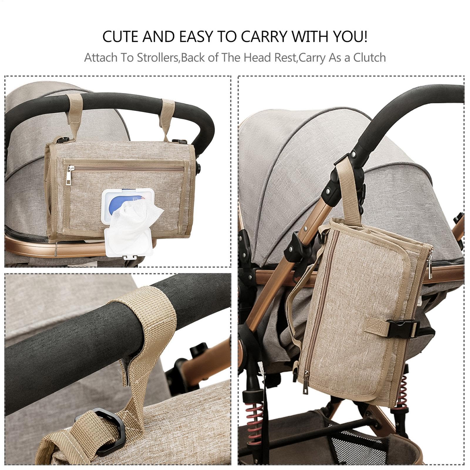 Tapis à langer à langer - Tapis à langer imperméable et pliable, portable et compact pour bébé