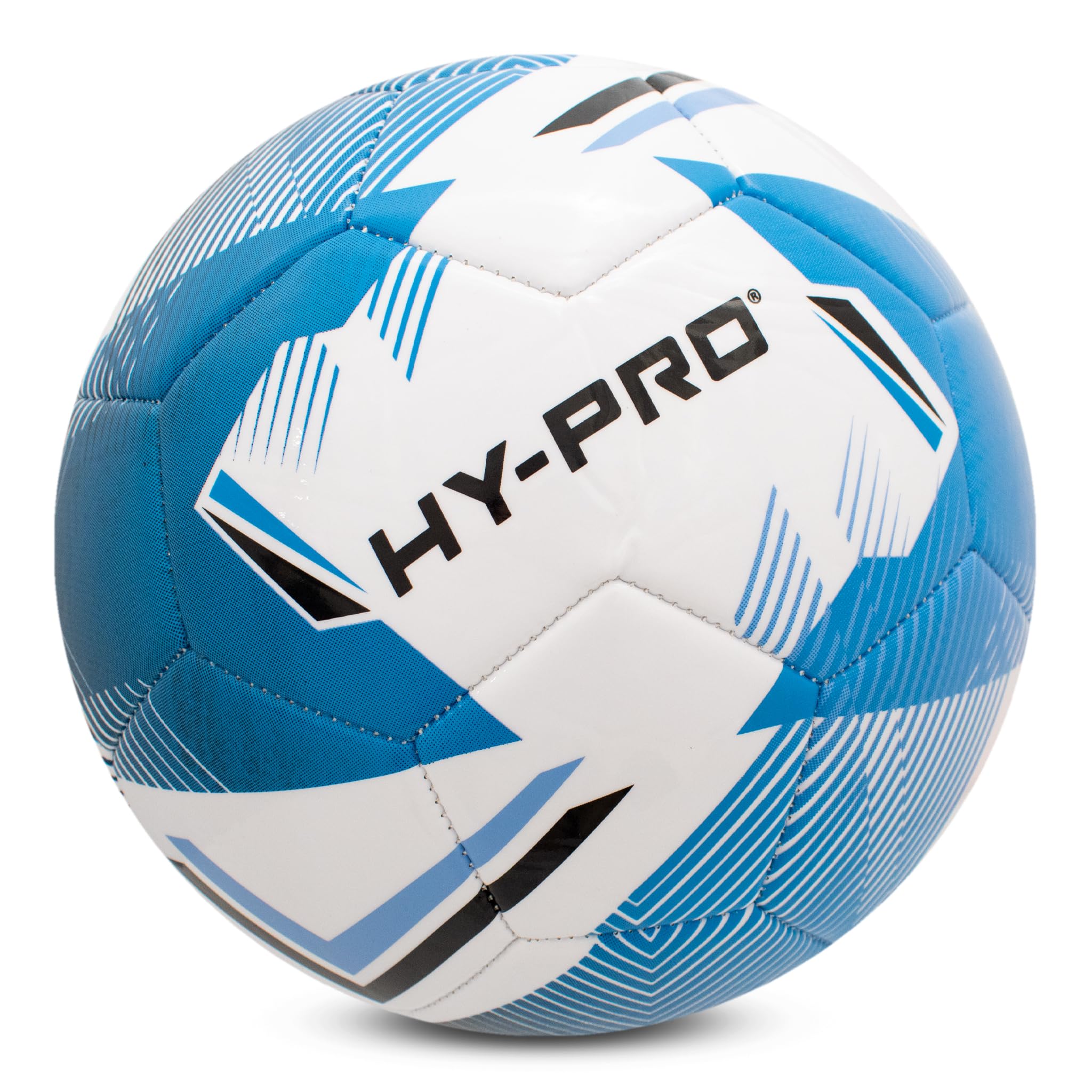 Hy-Pro Chevron Football - Size 5 with PVC Grip - Ideal for Training & Matches in All Weather Conditions, Blue / White - Image 4