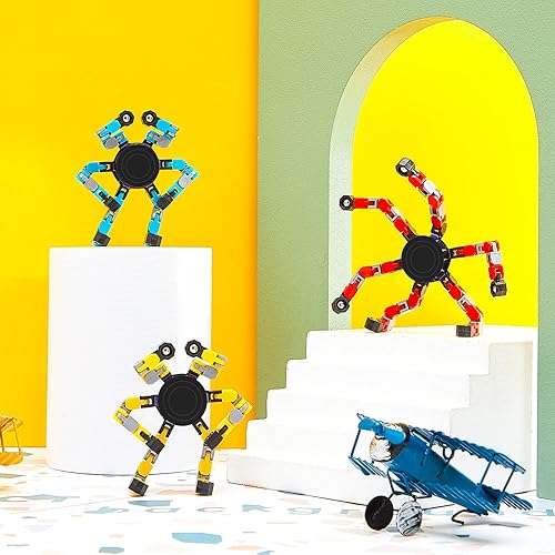 Miniatura 7 de Juguetes transformables para la punta del dedo giroscopio mecánico juguete de mano creativo juguete giratorio para aliviar el estrés robot