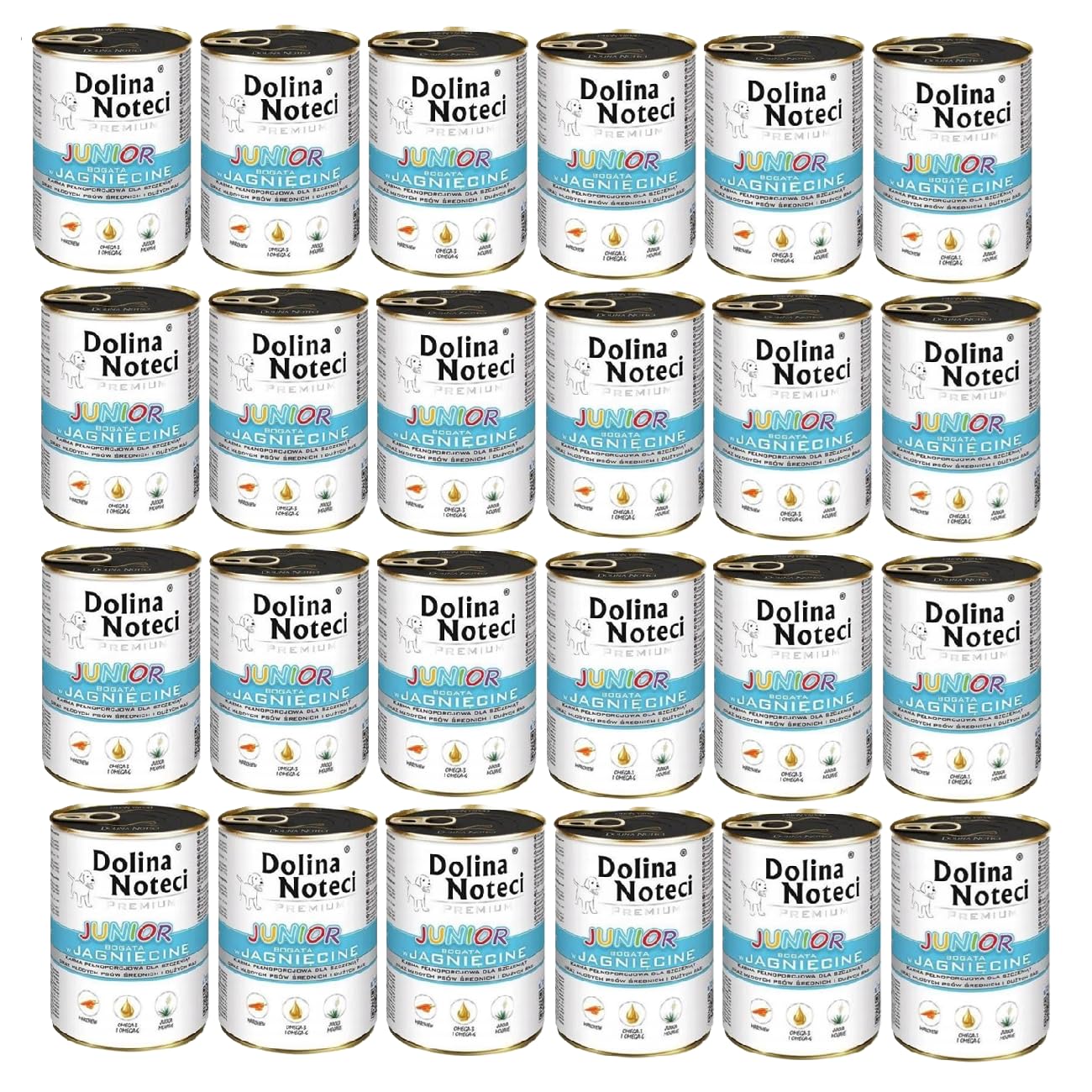 Dolina Noteci Premium Mokra Karma dla Psa Junior z Jagnięciną, 400g, Bezzbożowa, Puszka