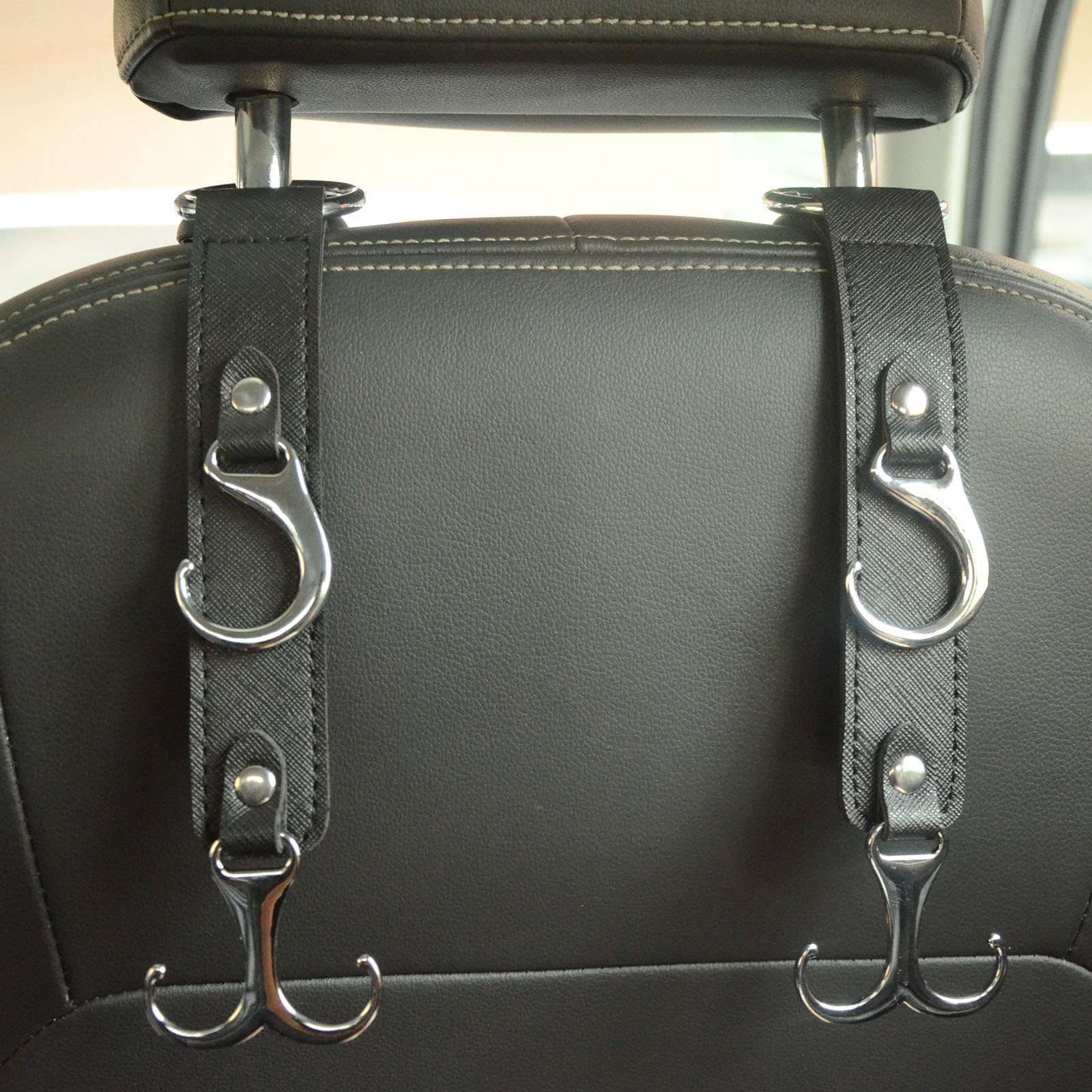 Car Seat Coat Hook – Purse/Bag Hanger For Auto Organizer – Rear Seat Holder