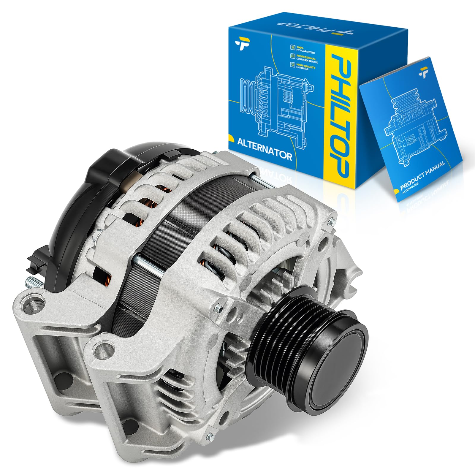 PHILTOP Alternator New 12886N Compatible with 2014-2022 Jeep Cherokee 3.2L