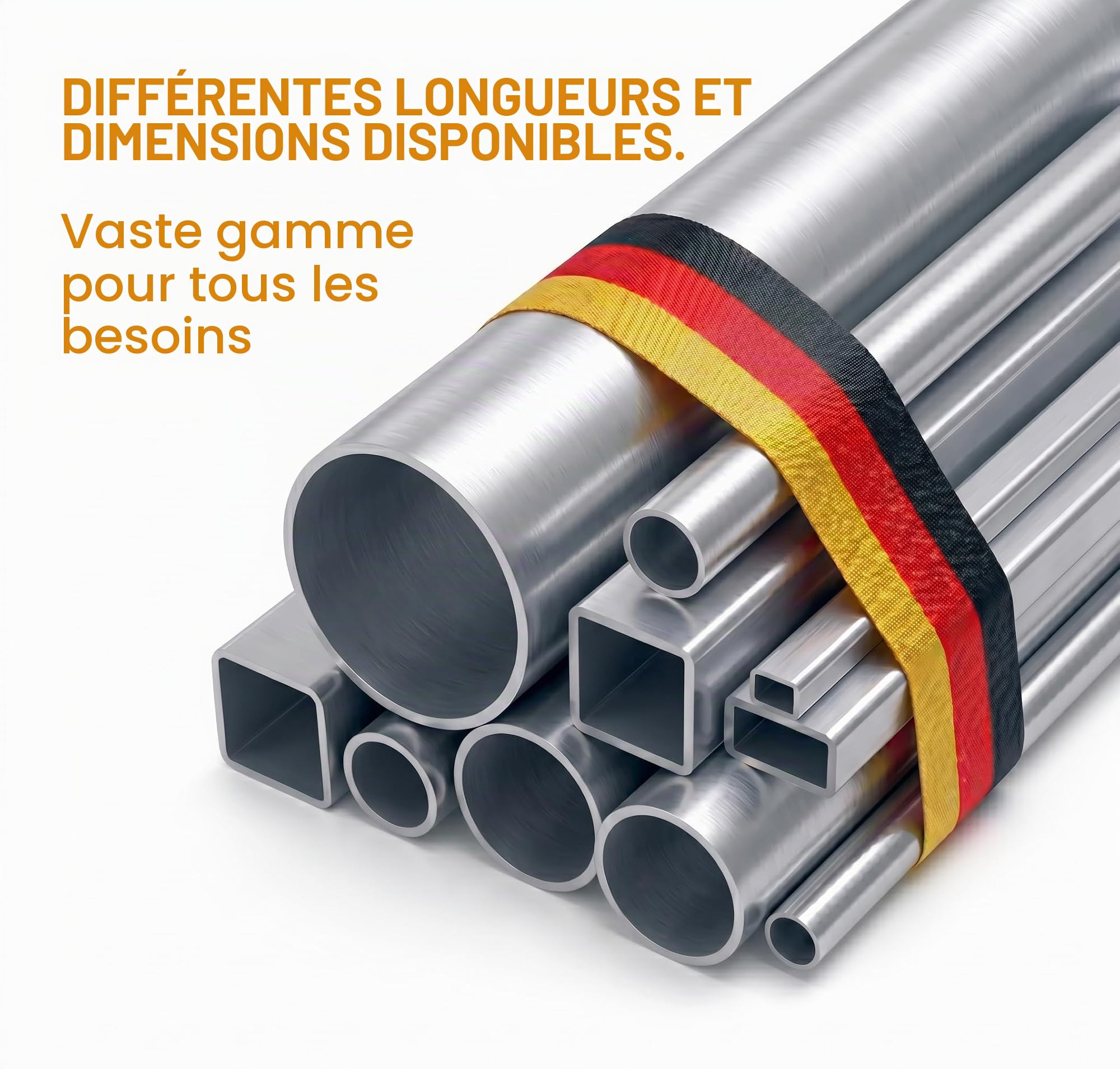 Tube d'aluminium Carré 40x40x3mm Longueur 1,0 m