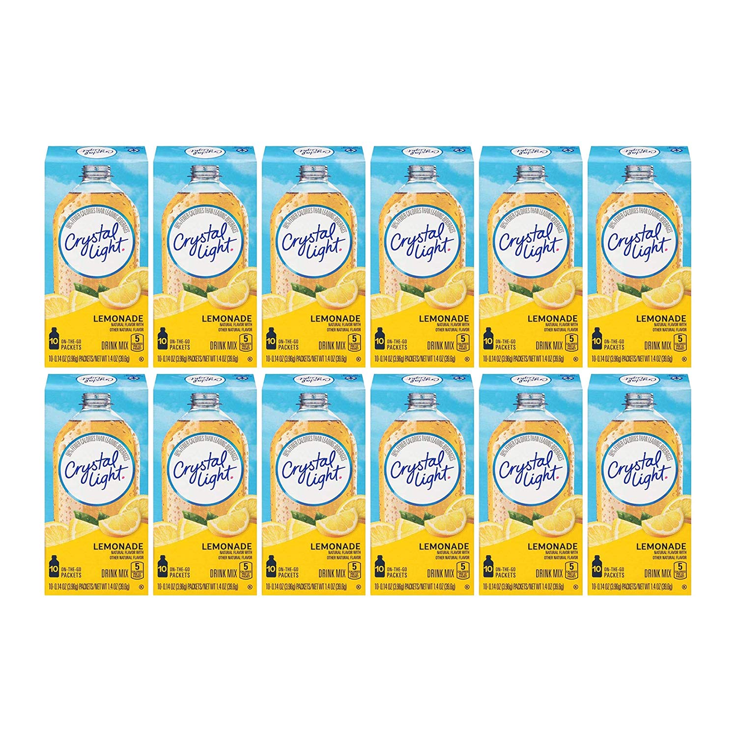 Crystal LightNatural Lemonade Drink Mix 10 ct (Pack of 12)
