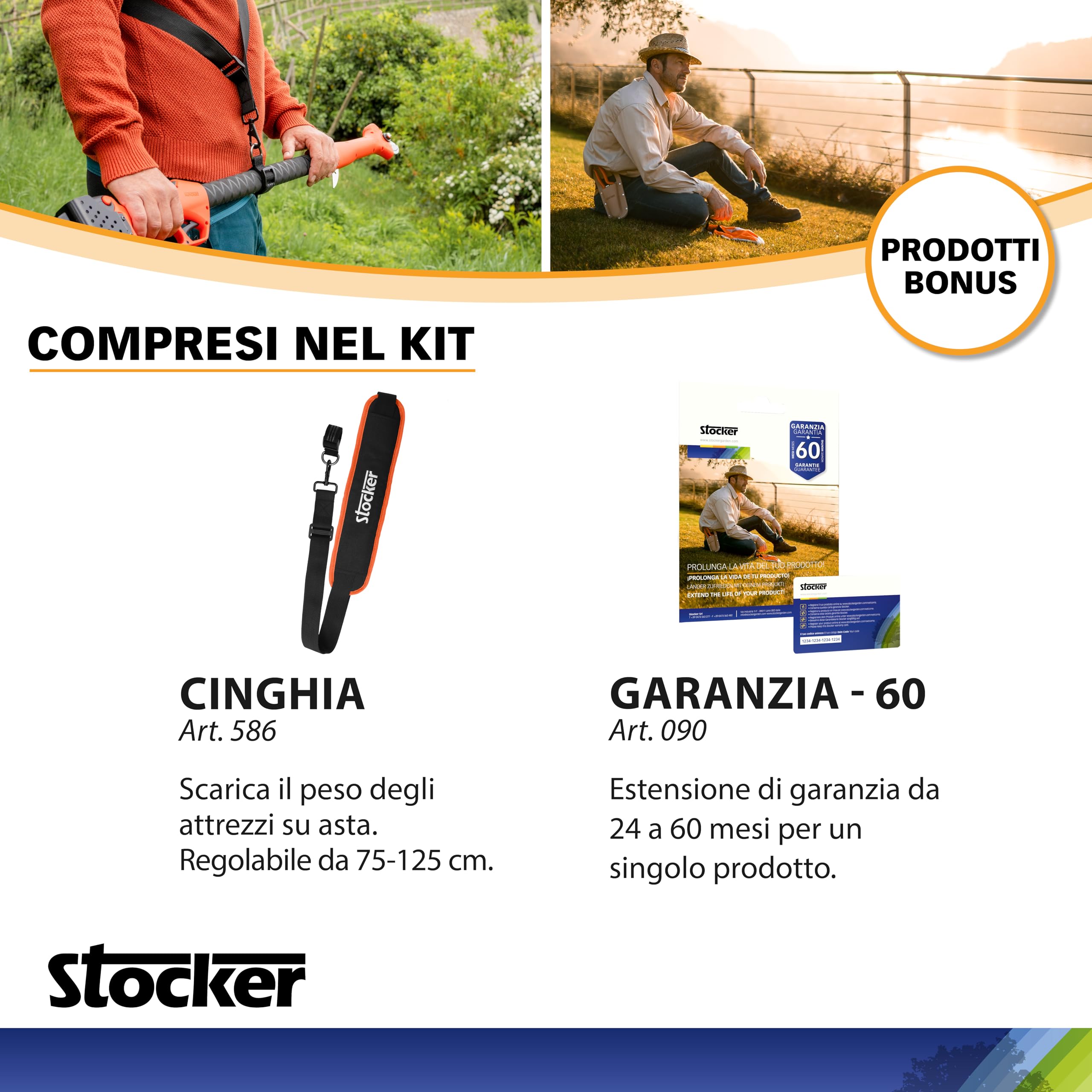 STOCKER - Kit Raccolta Olive Professionale 21V - Abbacchiatore Elettrico, Batteria 4Ah, Manico Telescopico 3m - per Olive e Frutti - Garanzia 60 Mesi