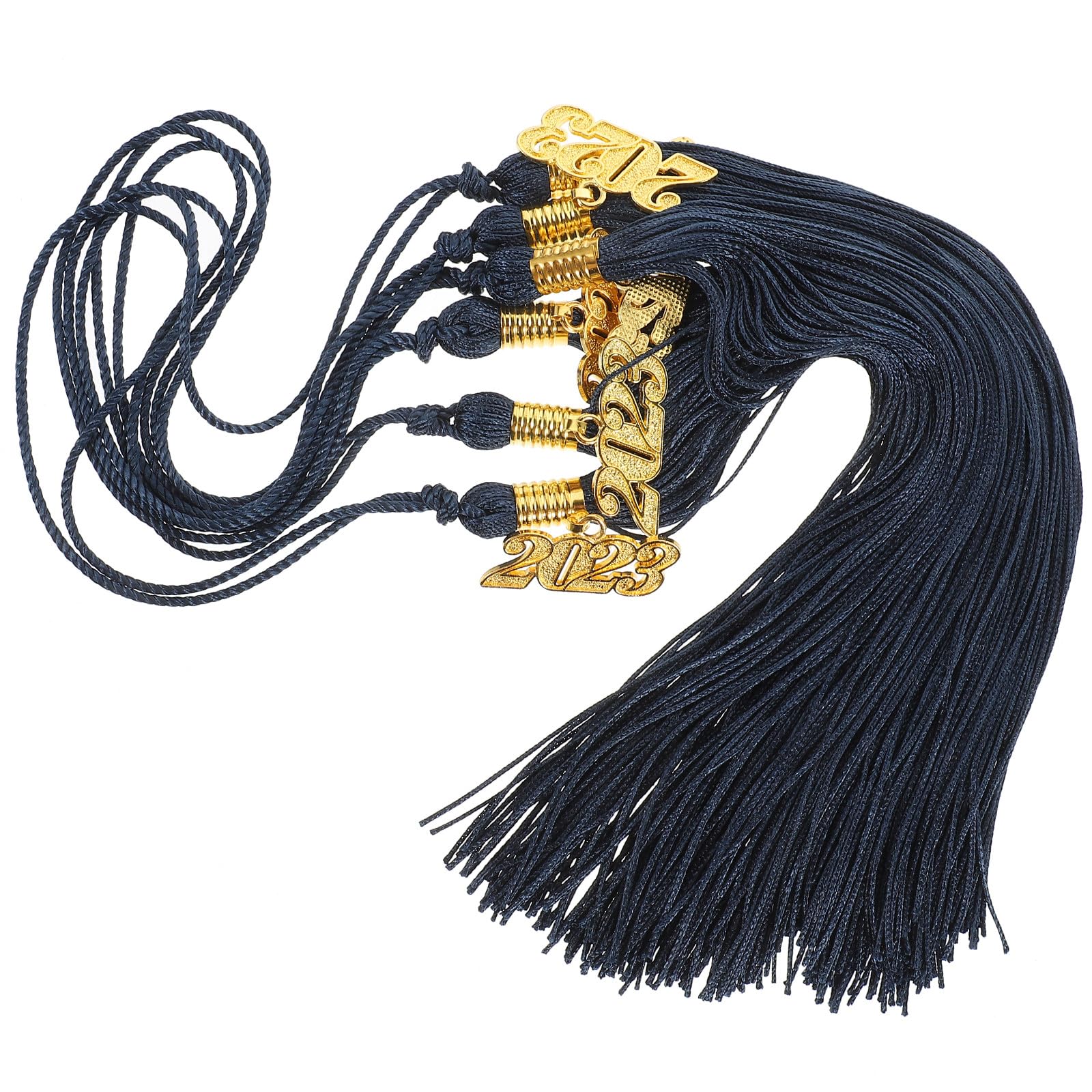 Graduation Cap Tassel Charms, 6-Pack, Black