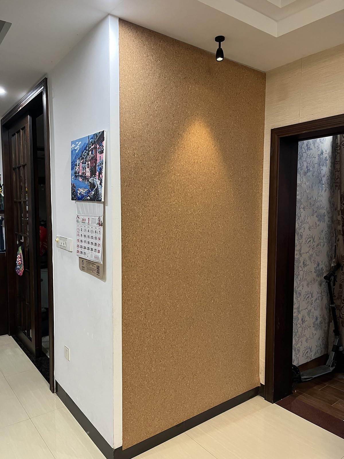 Tablero corcho pared, Tablón de anuncios Rollo De Corcho Grande Con Respaldo Adhesivo, Tablón De Anuncios De Corcho Grueso Para Carteles De Escuela, Oficina, Hogar Y Puertas. Decoración De Paredes (C