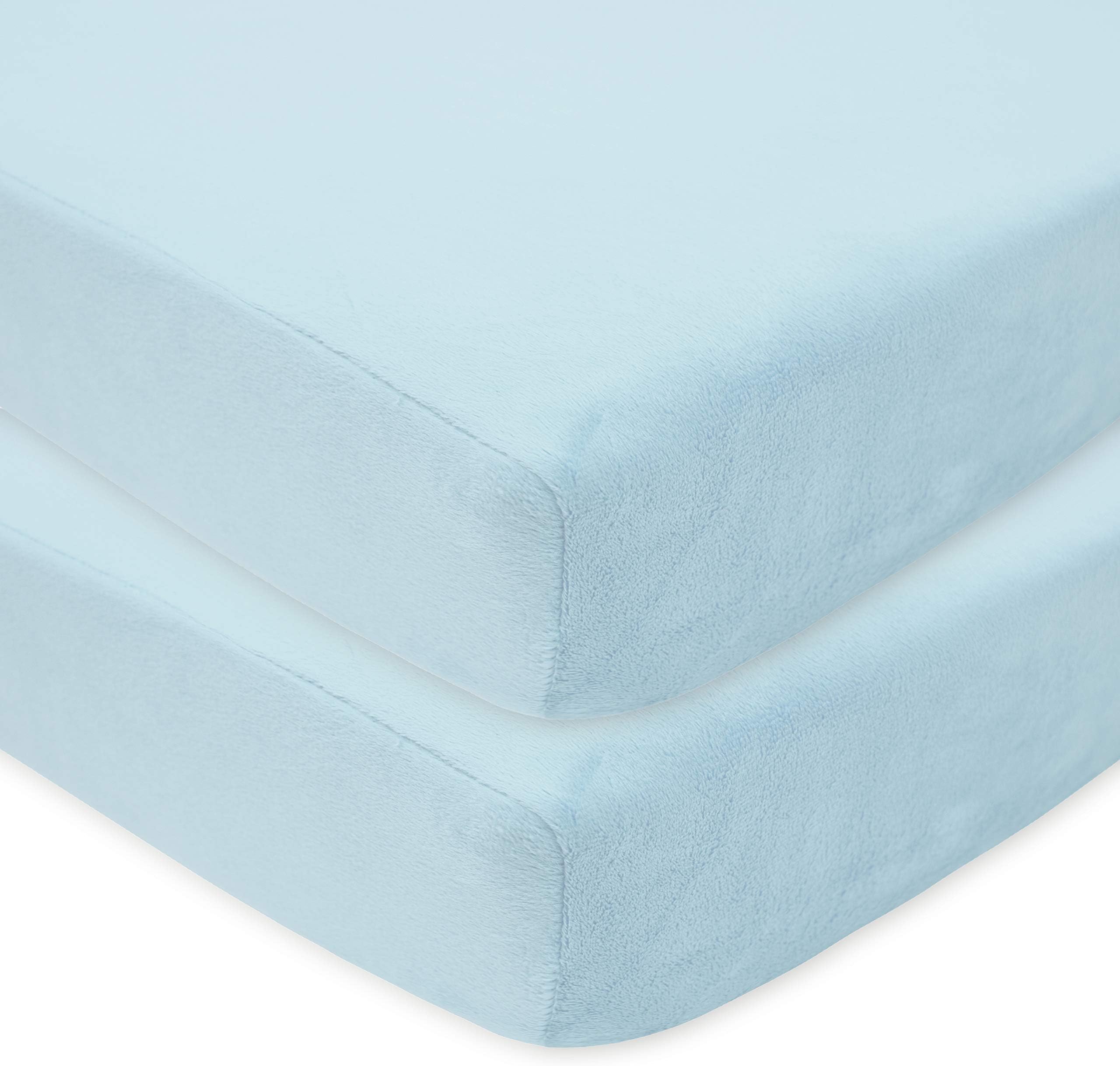 Cozy Fleece Microplush Warm Crib Sheets for Girls (Set of 2), Super Soft and Cozy
