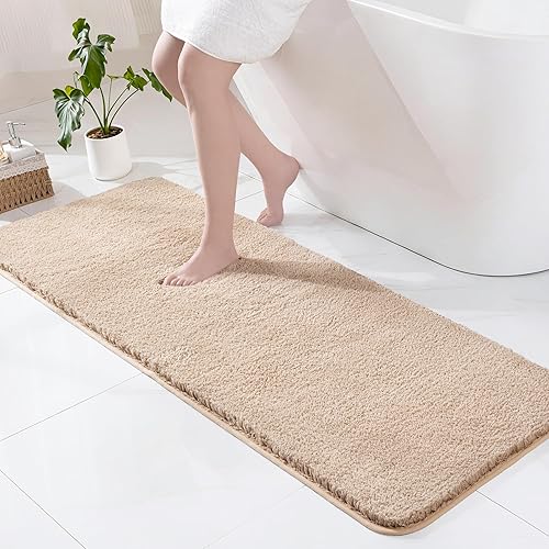 Vista 27 de Exclusivo Mezcla Alfombras de baño de 17 x 24 pulgadas, extra suaves, antideslizantes, absorbentes, de microfibra absorbente, lavables a máquina