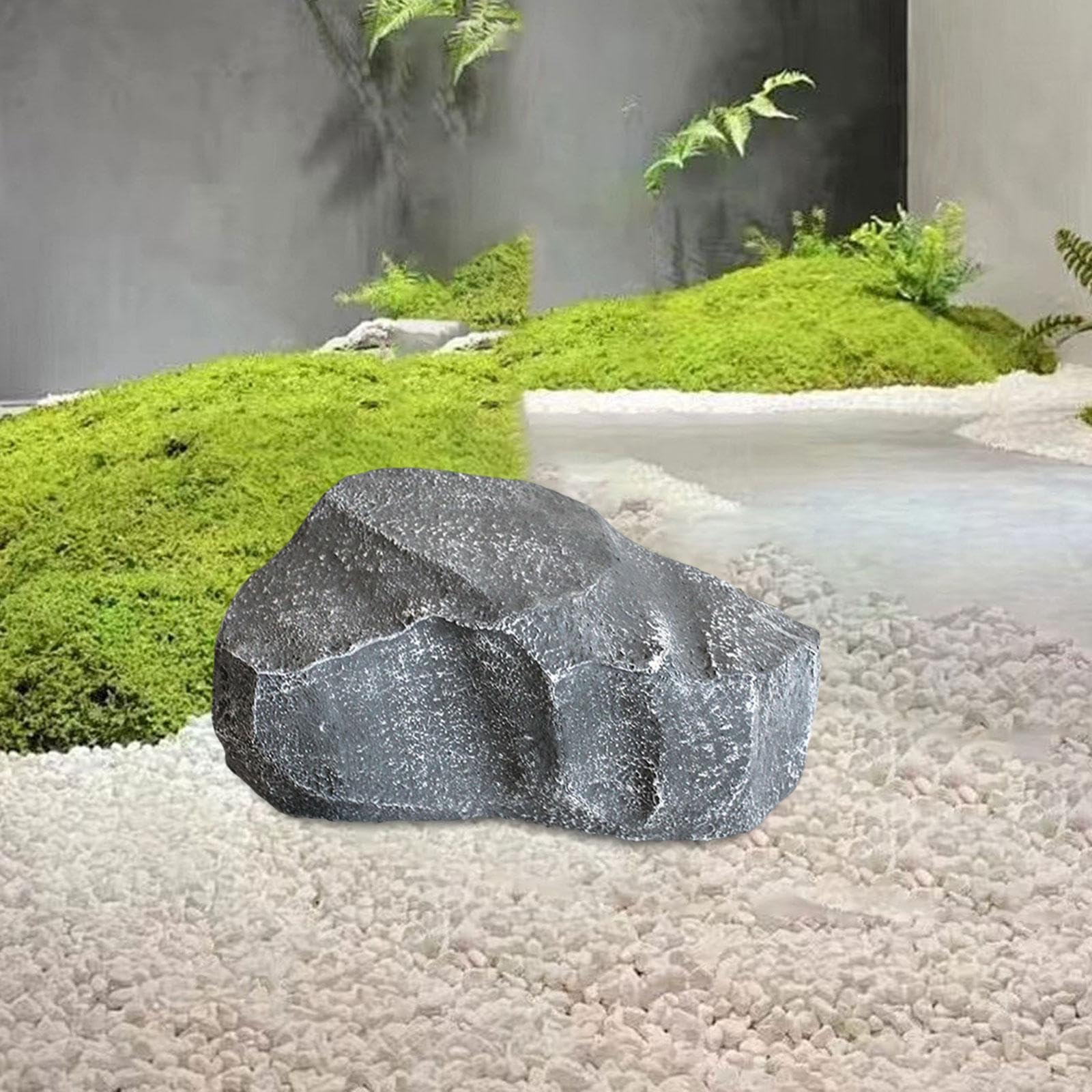 LOVIVER Decorazione del Paesaggio in Pietra Finta, Ornamenti fotografici, Artigianato, Scultura in Pietra Finta con Texture Naturale per Prato, Patio, 40x22x18cm