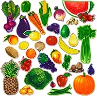 Vista 1 de Little Folk Visuals Frutas y verduras Combo de figuras precortadas de franela/fieltro, juego de 34 piezas