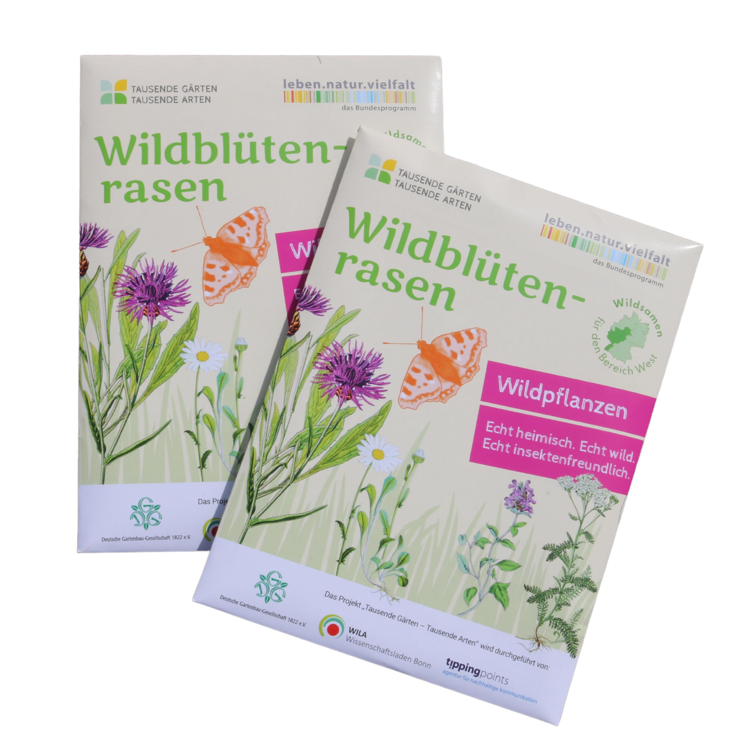 Wildblütenrasen | Alternative zu Zierrasen | Saatgut mit 18 heimischen Wildpflanzenarten (50% Blumen / 50% Gräser) | Blütezeit: Mai - Okt. | trittfest | Projekt "Tausende Gärten – Tausende Arten" (5)