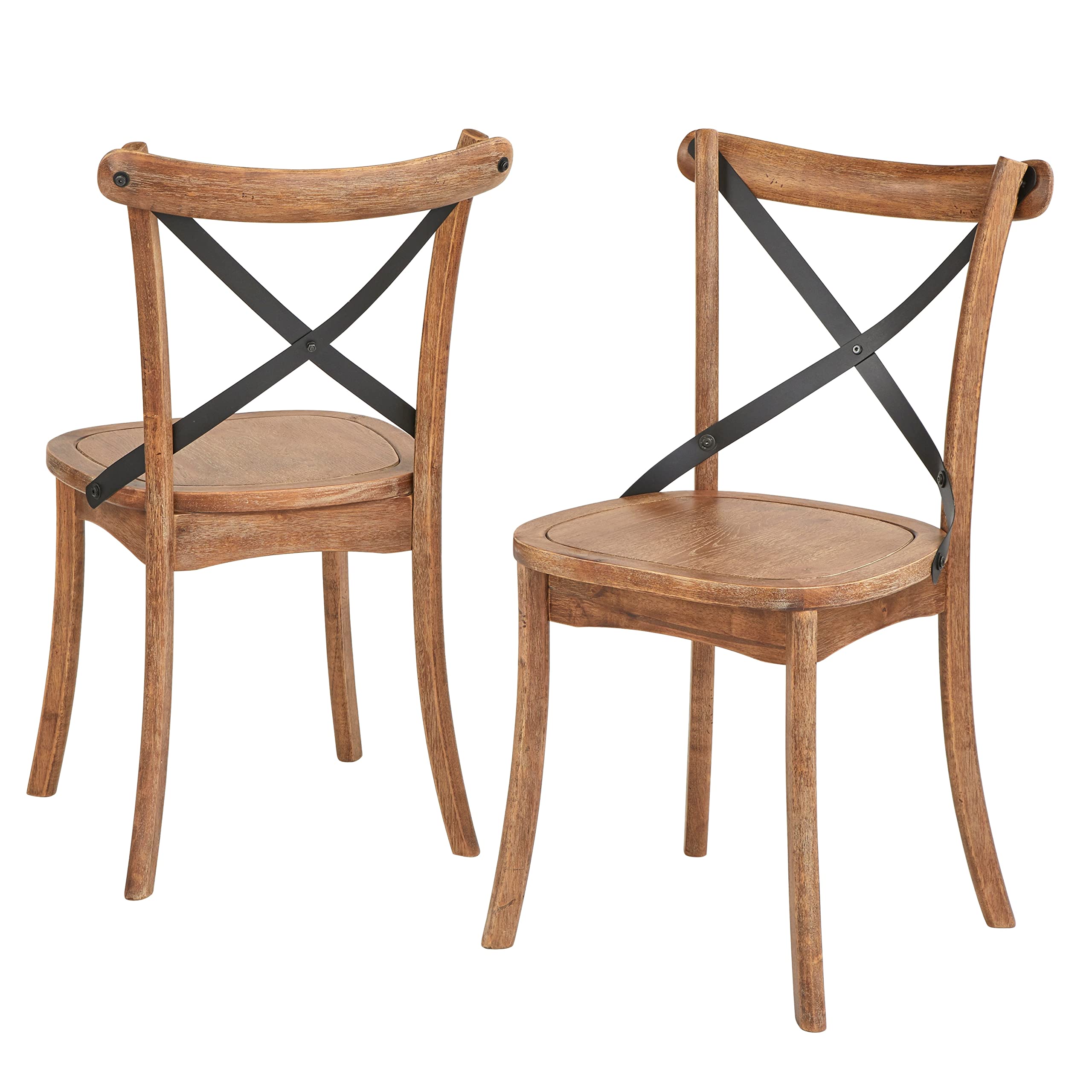 Simple Living Constance X-Back Dining Chairs (Set of 2) Driftwood Weathered