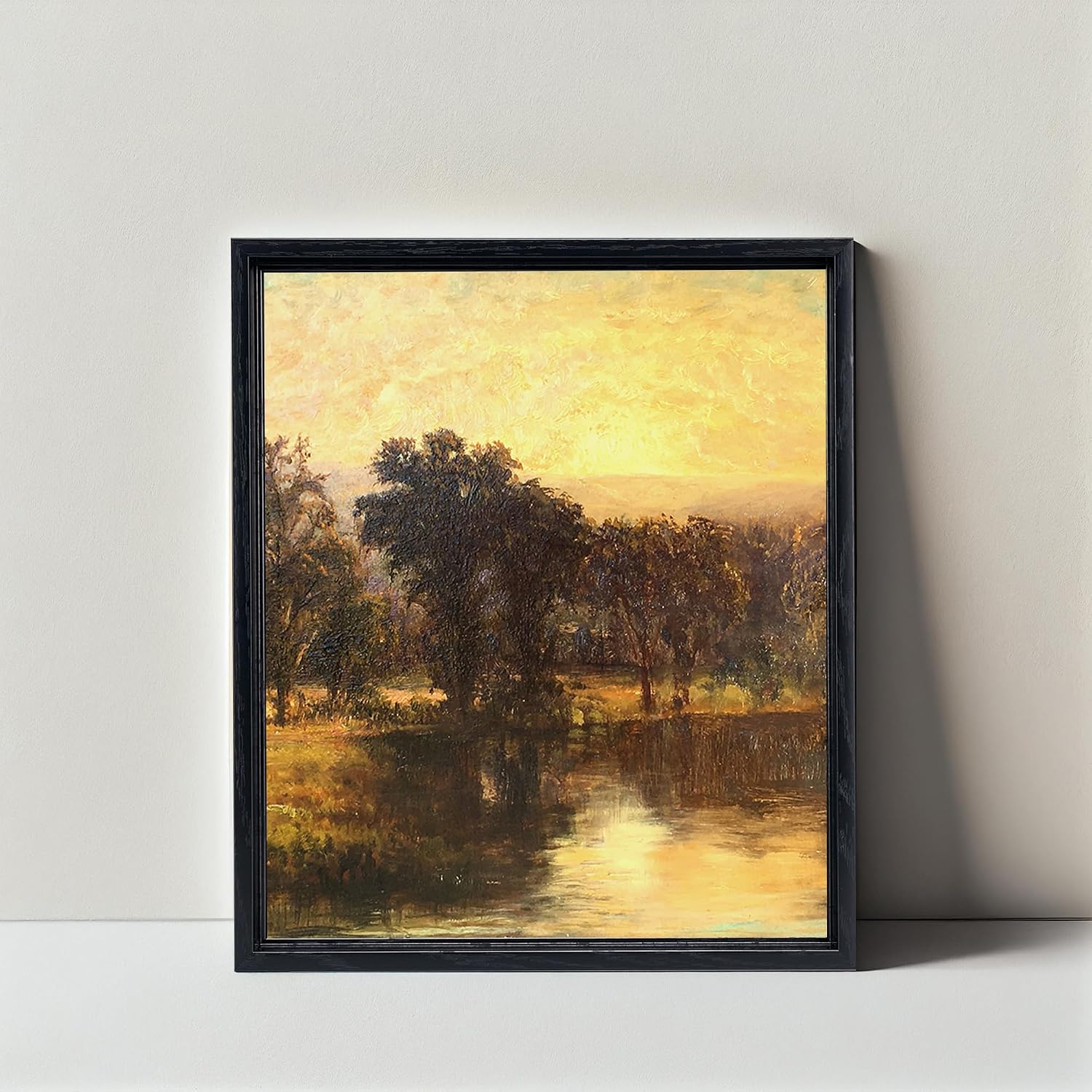 2 Pack Square Canvas Floater Frame for 12x12 Prints, Canvas Floating Frame for 0.6"-0.9" Deep Painting, Painting Frames Kit(12"x12", Black)