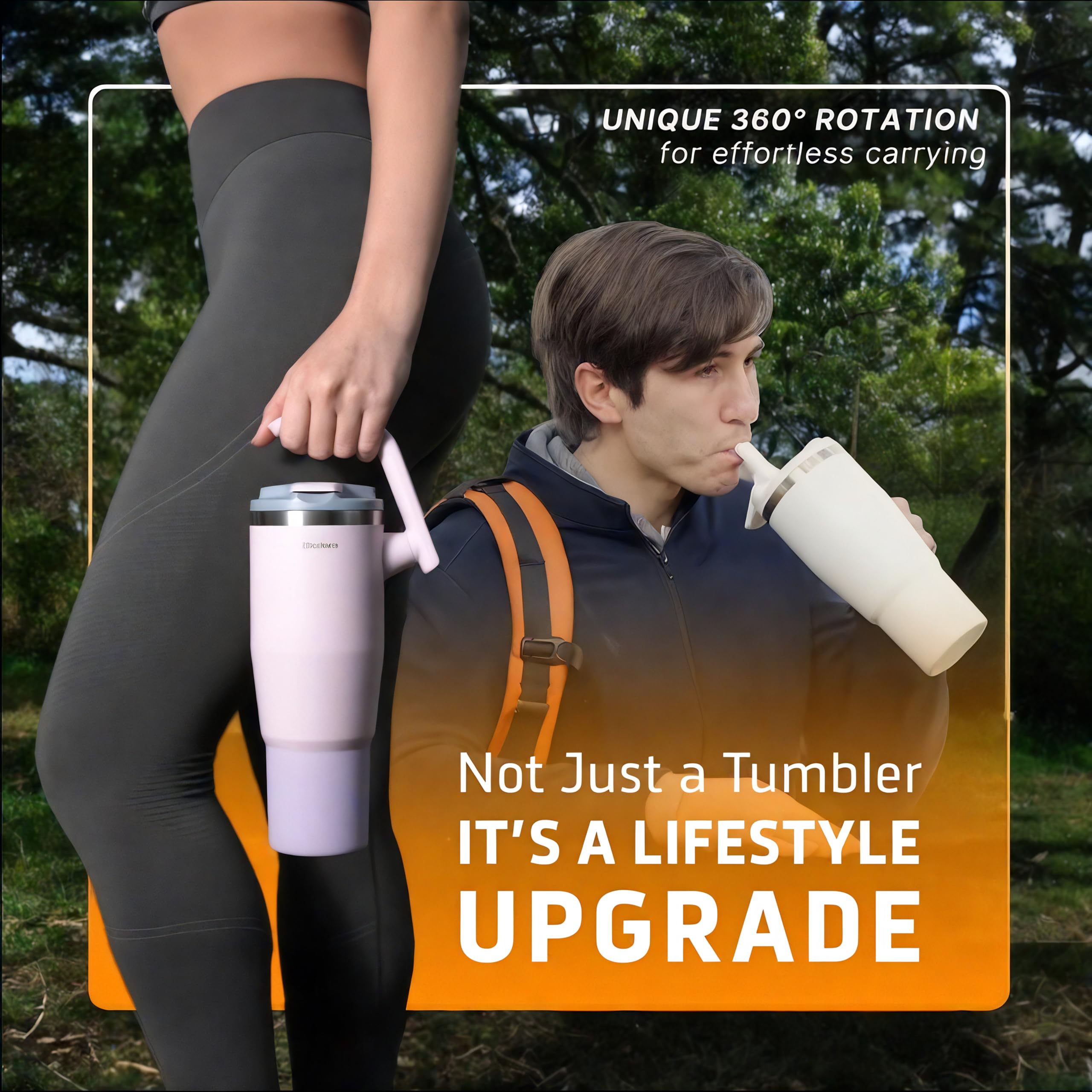 Amazon.com | SKETORA 40oz Insulated Tumbler with Rotatable Handle