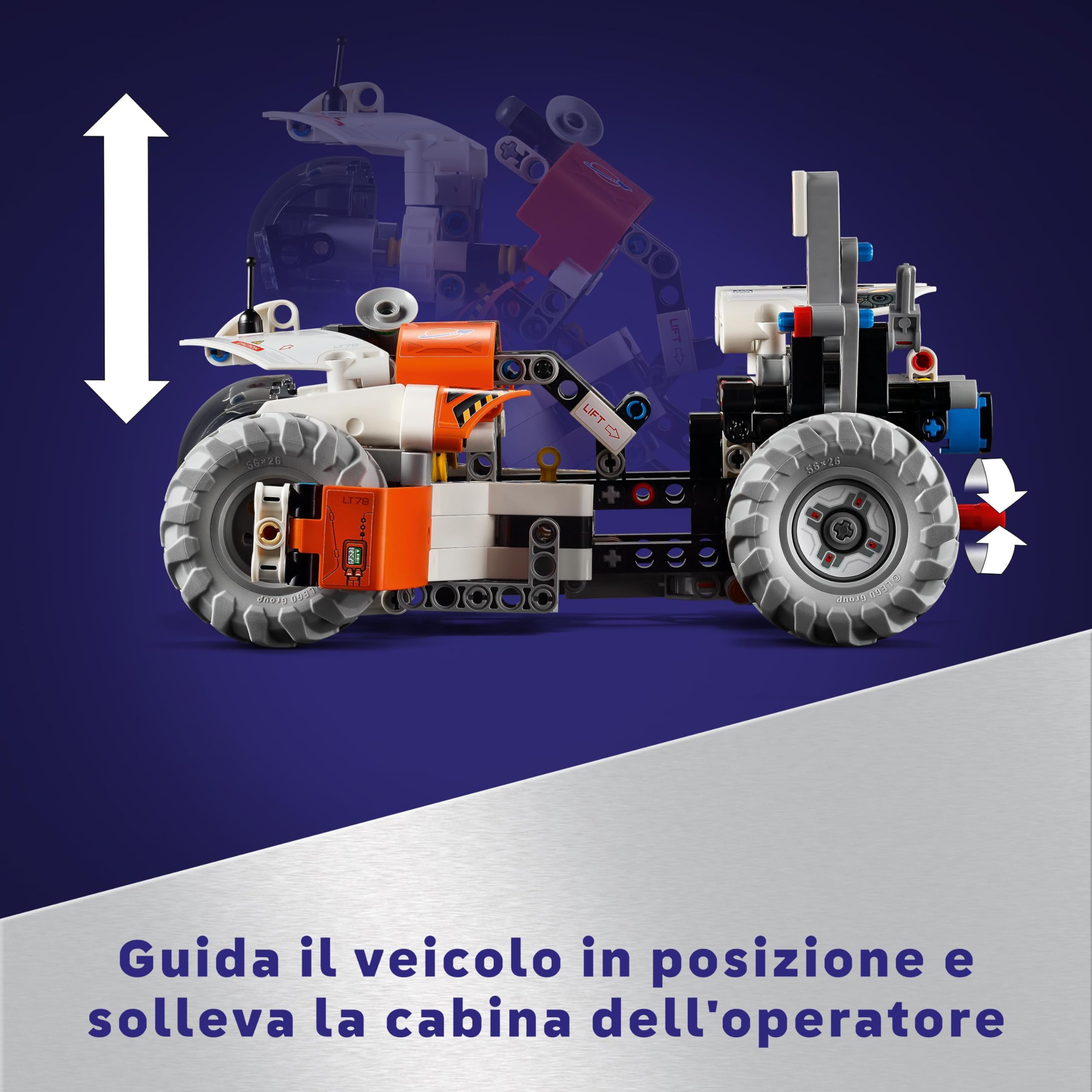 LEGO Technic Loader Spaziale LT78, Set di Giochi Spaziali per Bambini e Bambine da 8 Anni, Veicolo Giocattolo per l'Esplorazione, Modellino da Costruire a Tema Spazio, Idea Regalo di Compleanno 42178