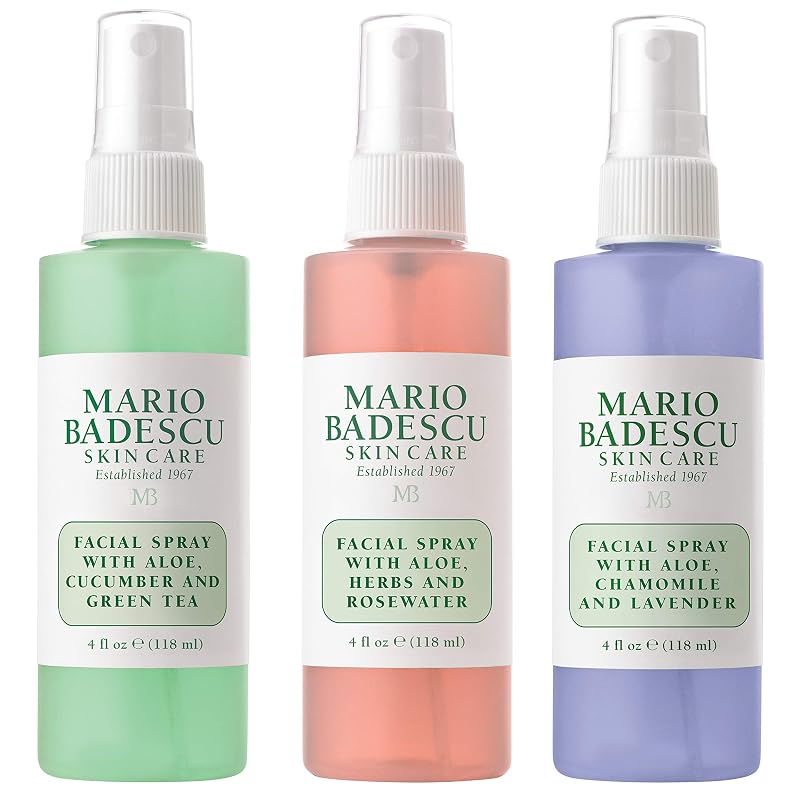 Mario Badescu Coleção de Brumas Faciais com Água de Rosas, Pepino, Lavanda e Flor de Laranjeira
