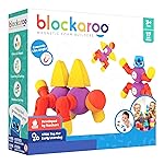 Blockaroo Magnetic Foam Building Blocks - 17-Piece Critter Set, Bath Toys for Toddlers, Preschool Toys, Bathtub Toys, Sensory Toys, Blocks for Toddlers 3-5, Engineering Toys for Kids 3-5, Bath Blocks