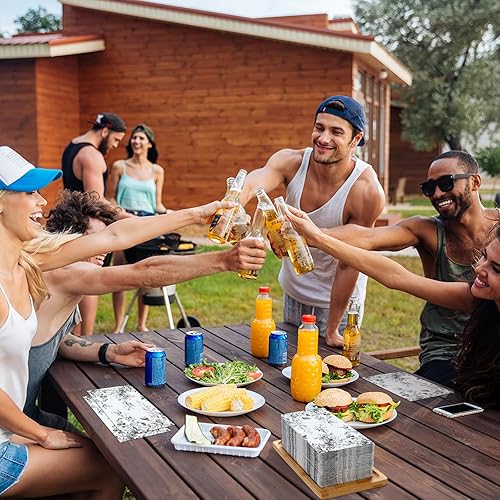 Miniatura 25 de Seajan 200 servilletas de papel de cuervo y gato, toallas de mano desechables para baño, toallas desechables para invitados de primavera y verano