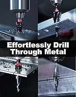 Vista 7 de EZARC Broca escalonada para metal, taladro escalonado de cobalto M35, flauta en espiral, broca de paso Unibit (1/4 a 3/4 pulgadas) resistente al