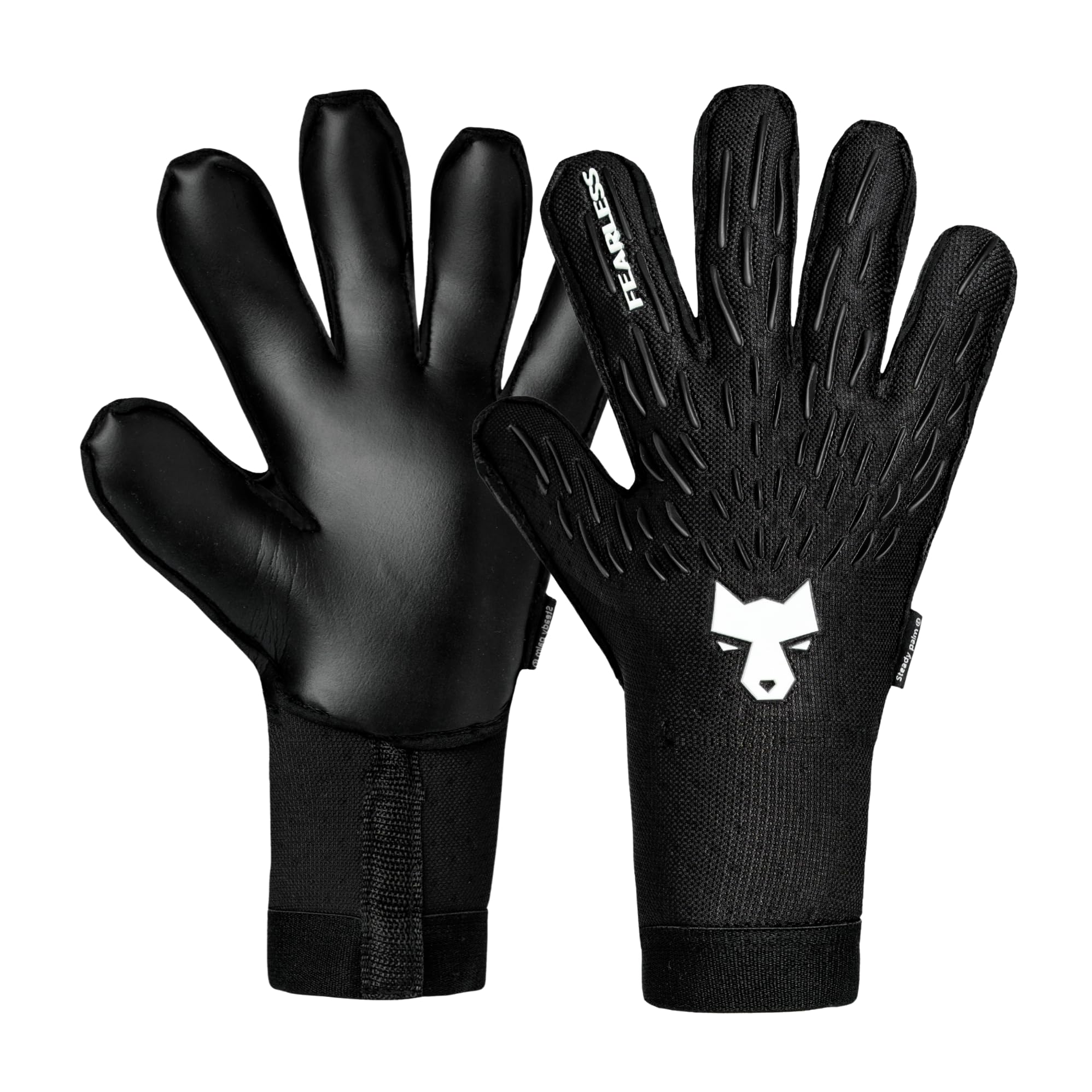Wolf Pro - Guanti da portiere uomo e bambino - Guanti portiere con lattice tedesco - Presa antiscivolo - Taglio negativo - Sensazione seconda pelle