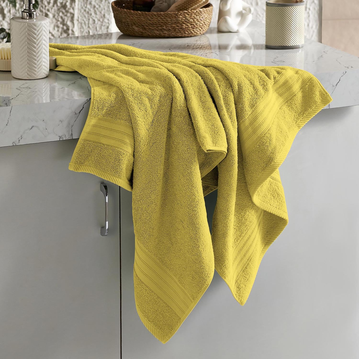 Layers 100% Cotton Bath Towels - Soft & Absorbent -1