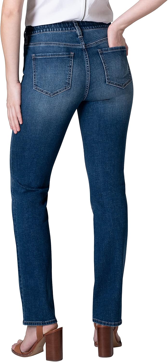 Jag Jeans Womens Ruby Mid Rise Straight Leg Jeans - Image 3