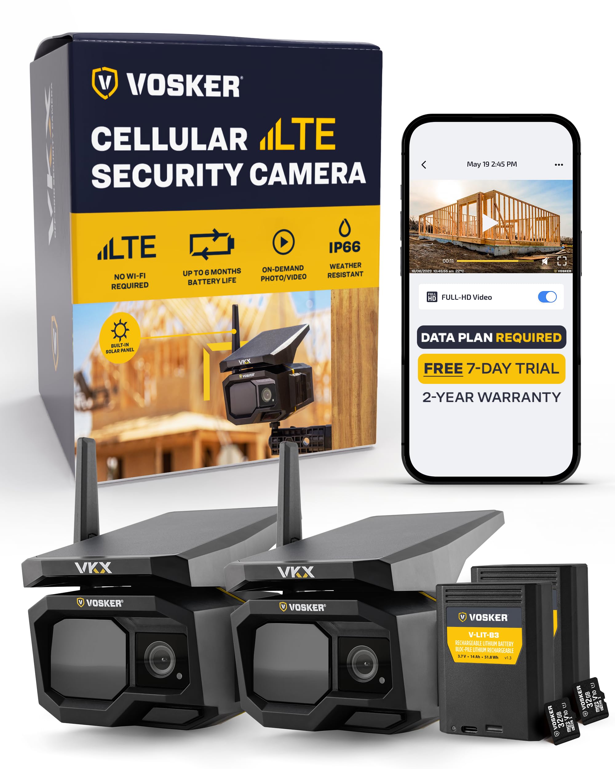 Amazon.com : Vosker VKX Solar Powered 4G-LTE Outdoor Cellular