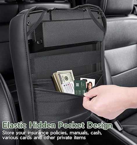 Miniatura 35 de Funda de consola central para Ford F150 F250 F350 F450 F550 2015-2025 con asiento de salto 40/20/40, cubierta de consola central de piel sintética