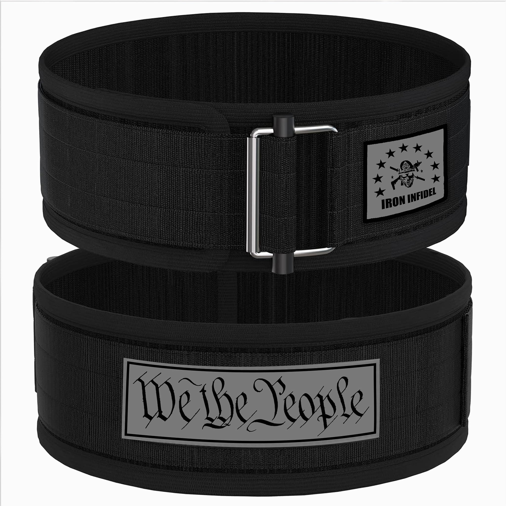 Iron Infidel EVA Weight Lifting Belt - 4" Wide Self Locking Gym Belt for Men & Women, Foam Core Support for Squatting, Deadlifting, Powerlifting, Workout, Fitness & Crossfit (1776, XS)