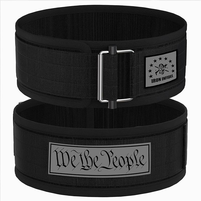 Cinturón de levantamiento de pesas Recon – Cinturón de gimnasio autoblocante de 4 pulgadas de ancho para hombres y mujeres, cinturón de peso con núcleo de espuma EVA para sentadillas, levantamiento de pesas, entrenamiento, fitness y crossfit
