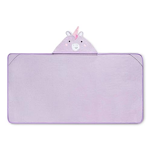 Miniatura 10 de Delta Children Toalla de baño con capucha para niños con bolsillos, súper suave y absorbente, gran regalo para niños y niñas, búho verde azulado