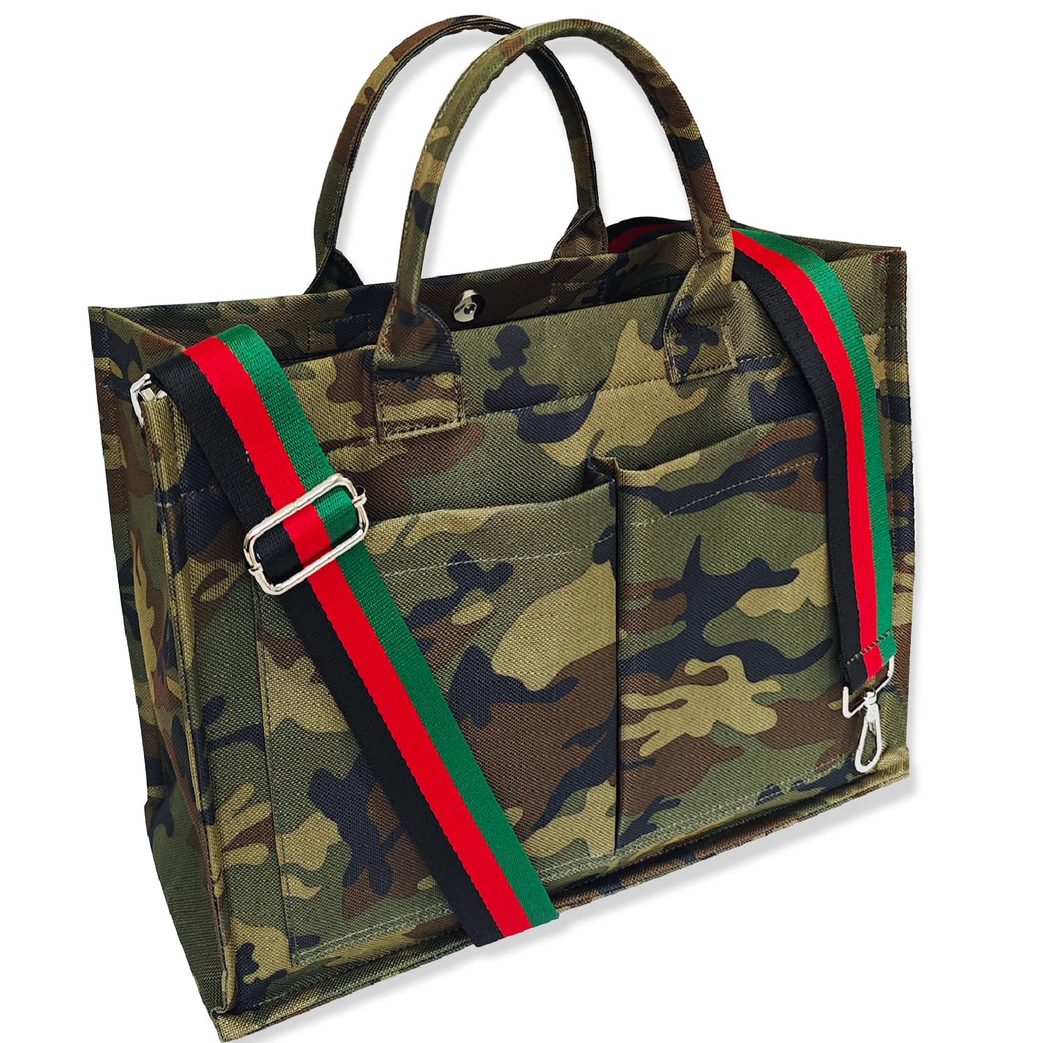 Dyalsa Tote Bags for Women, Canvas Handbag Tote Purse Crossbody Bags with Zip Casual Shoulder Bags for Work and Travel