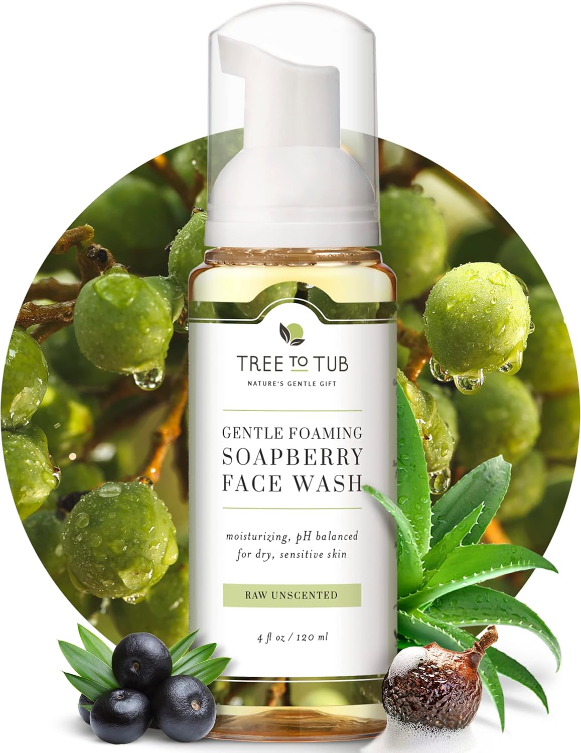 Tree to Tub Sensitive Skin Face Wash for Dry Skin Fragrance Free
